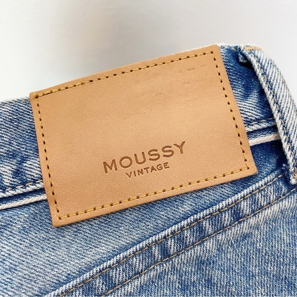Moussy Vintage Belmont Straight Jeans Distressed Boho 100% Cotton - Picture 9 of 11